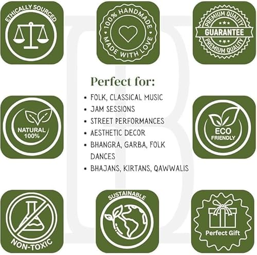 image for The Great Indian Bazaar Wooden & Leather Classical Indian Folk Tabla D