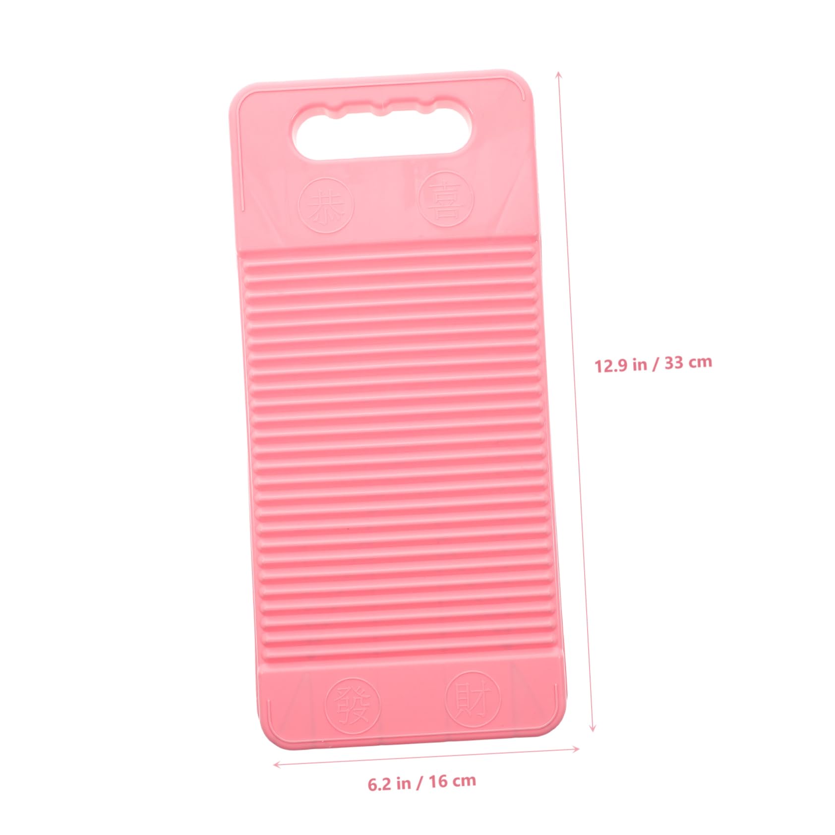 Beavorty Plastic Non-Slip Home Washboard Thickened Laundry Scrubbing Board for Clothes Convenient and Laundry Accessories Small Pink