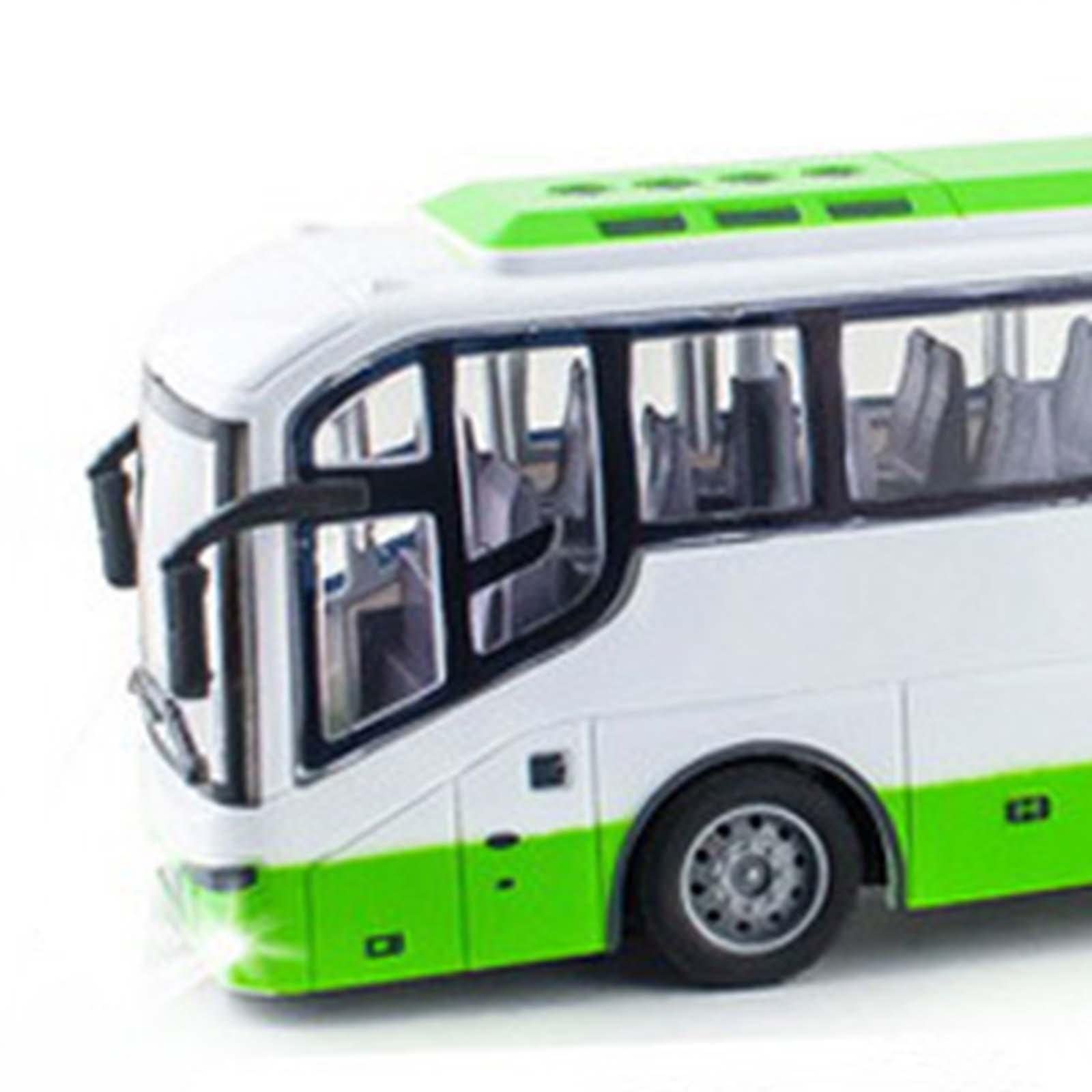 Coche Teledirigido a Escala 1/30, Luces Realistas, Juguetes de, Camión Electrónico, Autobús Escolar RC para Niños, Regalos de Cumpleaños, Verde