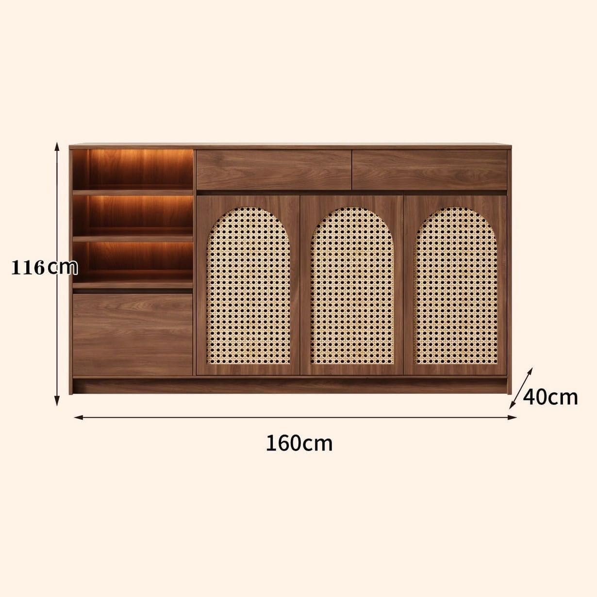 Sideboard Cabinet Sideboard Cabinet Against the wall Integrated Storage Tea Living Room Console Coffee Table