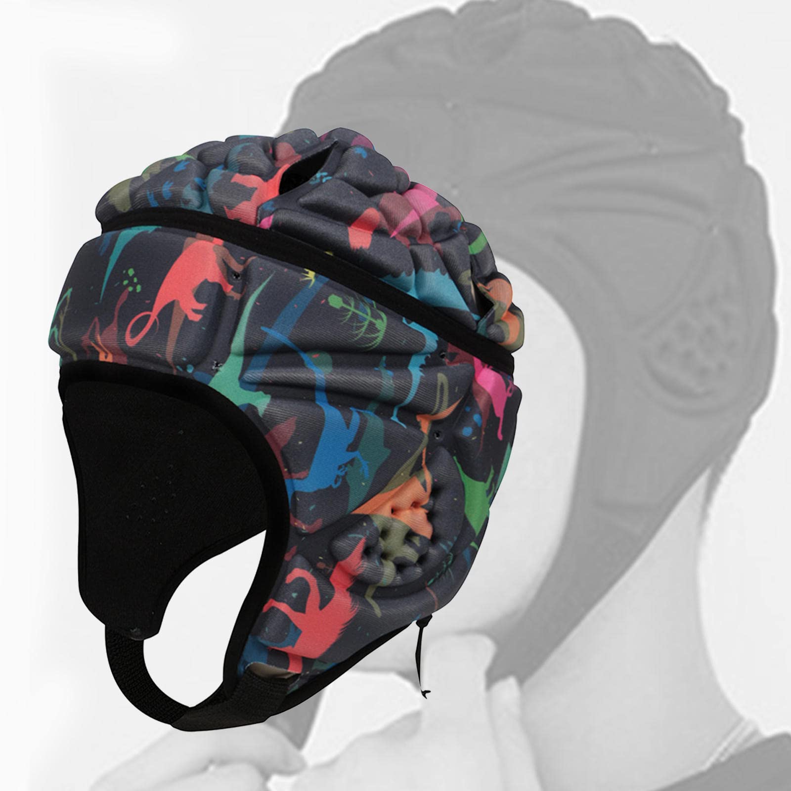 Casco Da Rugby, Casco Imbottito Morbido In Spugna EVA Casco Da Football Traspirante Casco Da Rugby Regolabile Per Giovani Bambini Adulti, Comodo Da Indossare (S