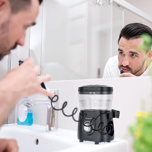 Miniatura 3 de Sawgmore FC166 Water Flosser for TeethBraces, 600ml Large Capacity, 10 Adjustable Pressures,8 Home Nozzles Professional Oral Irrigator for Teeth