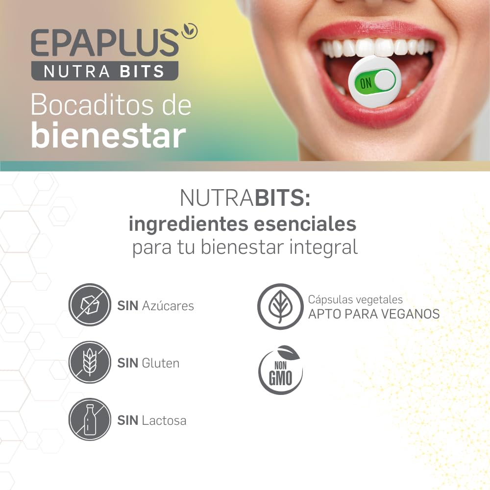 EPAPLUS NUTRABITS Bisglicinato de Magnesio – 300 mg de Magnesio Elemental por Dosis – Pack 2 Unidades - 240 Cápsulas en total - Energía, Deporte y Mente – Sin Gluten, Vegano