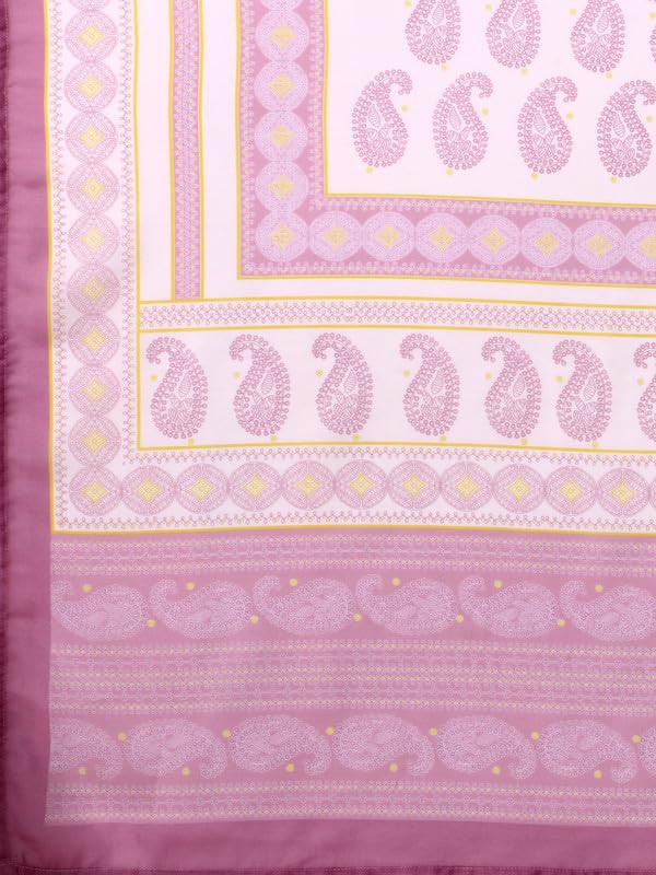 Image of NAINVISH Cotton Blend Kurti Pant & Dupatta | Kurta Set for Women | Women Kurta Pant Dupatta Set | Pink Kurta Set for Women | Printed Kurta Pant Dupatta Set