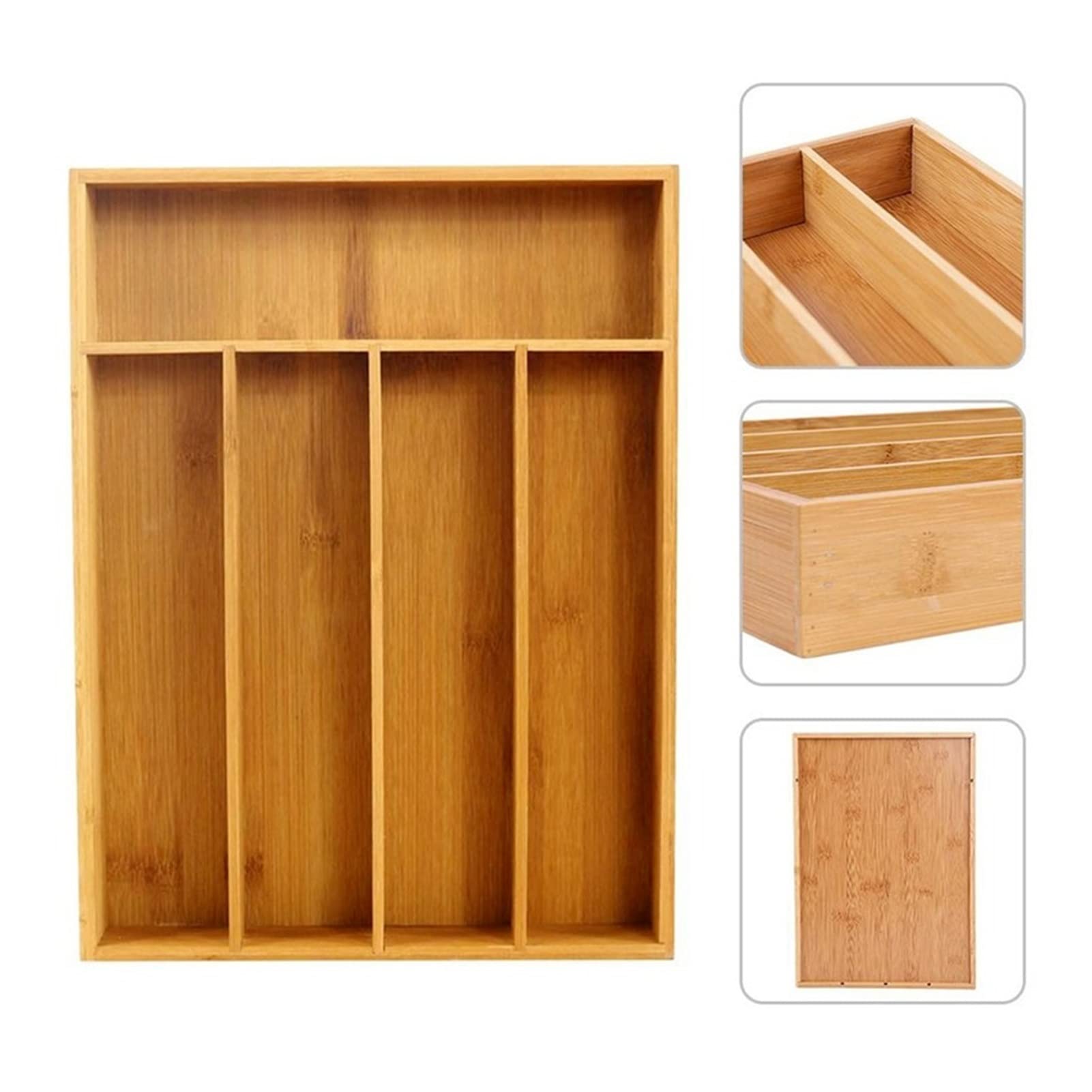 Organizer Organizer per cassetti da Cucina Organizer per Posate con 5 Scomparti Vassoio per Posate Portautensili