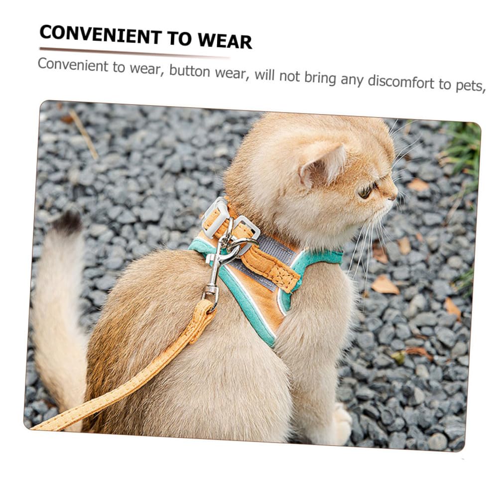 VANZACK 3ensembles Laisse Réfléchissante pour Chat avec Ajustable Confort Optimal pour Promenade Extérieure Design Élégant Et Matériaux De Qualité