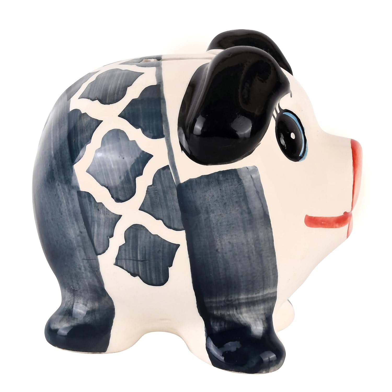 1 Pc Handmade Ceramic Piggy Bank for Kids & Adults|Hand Painted Cute Pig Gullak Mini Bank Showpiece Home Décor Saving Money Bank Coin Storage Box Toys Birthday Return Gift Items 2