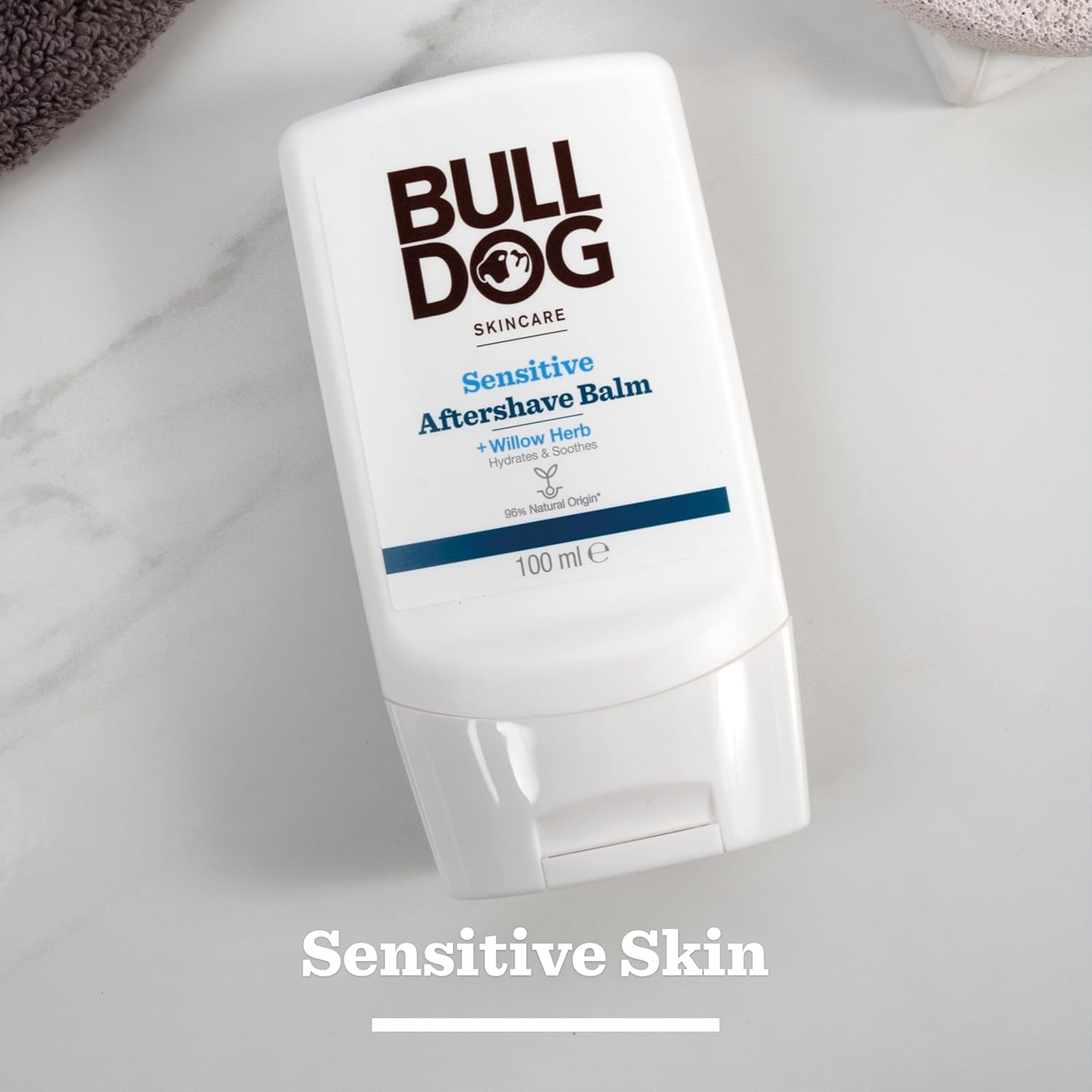 BULLDOG Cura della pelle - Balsamo dopobarba sensibile per uomo, idrata e lenisce, 100 ml x 3 confezioni
