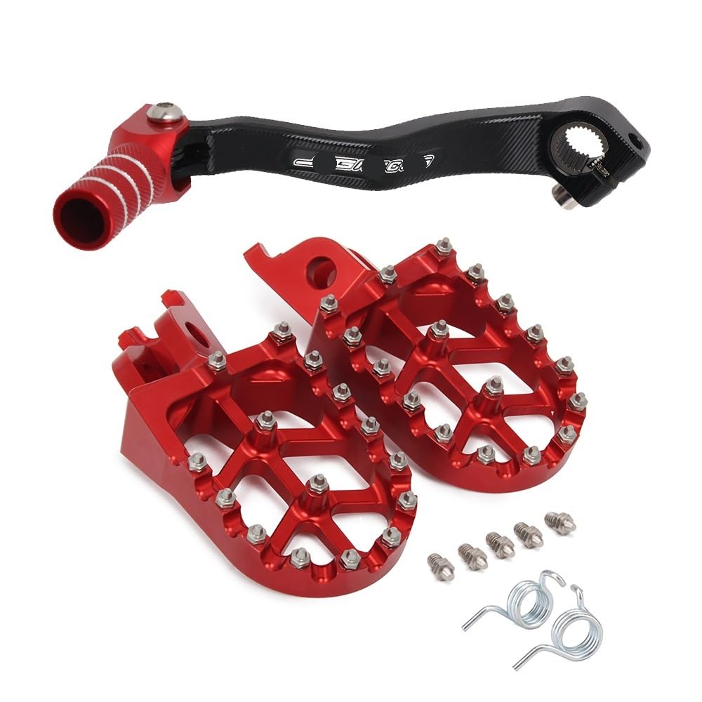CWDQYNLG Kick Start Crank Motorcycle Gear Shift Foot Lever Pegs Rest Footrests Pedals Footpegs for CRF250R 2004 2005 2006 2007 2008 2009