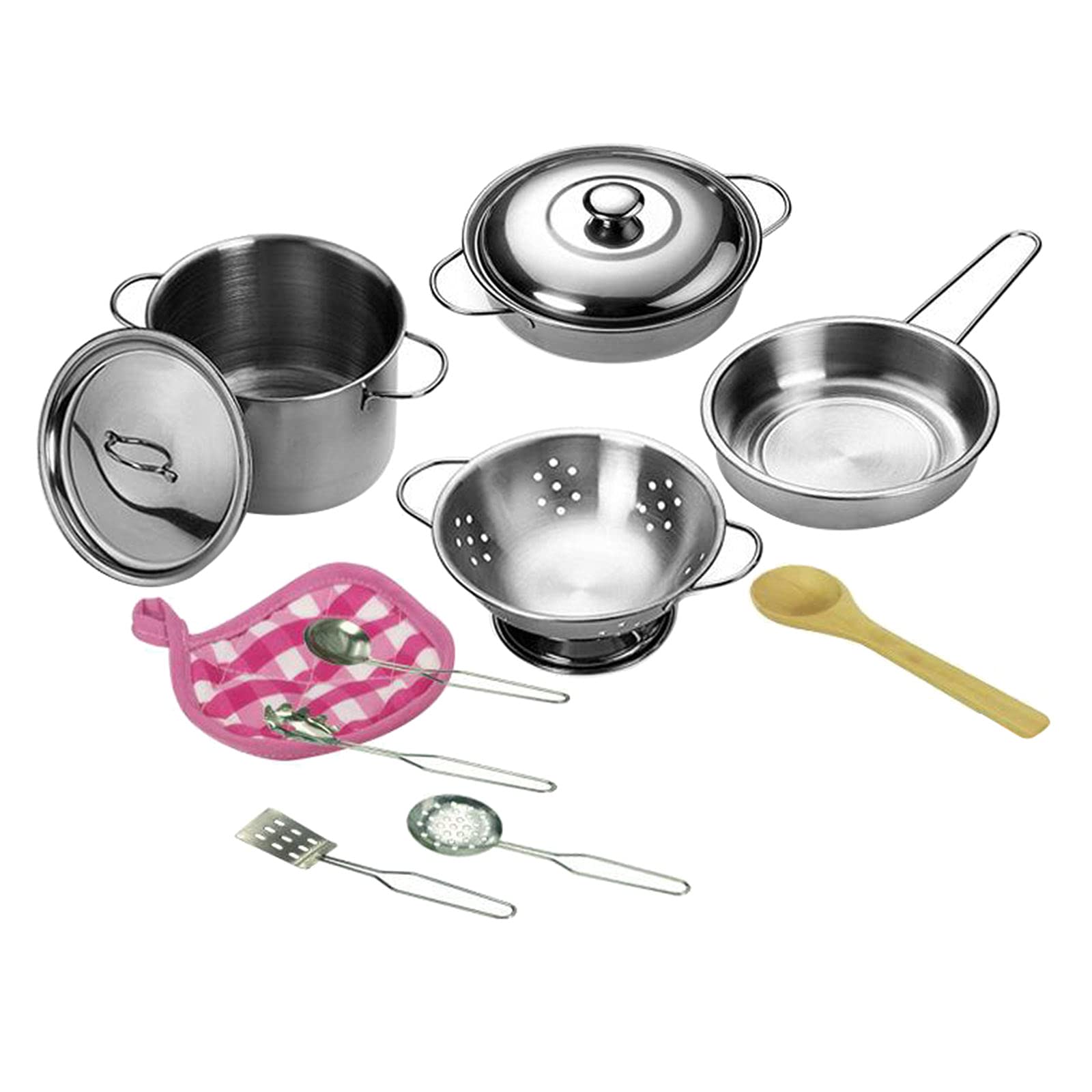 Kit Cuisine Enfant 20 Pièces – Ustensiles, Casseroles Et Aliments – Jeu De Rôle Chef – Cadeau Garçon Fille 3 Ans+ – ABS (Jaune)