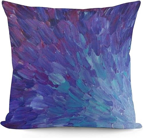 Fundas de almohada decorativas con diseño de plumas de pavo real, color azul y turquesa, con diseño de plumas de pavo real, coloridas y abstractas,