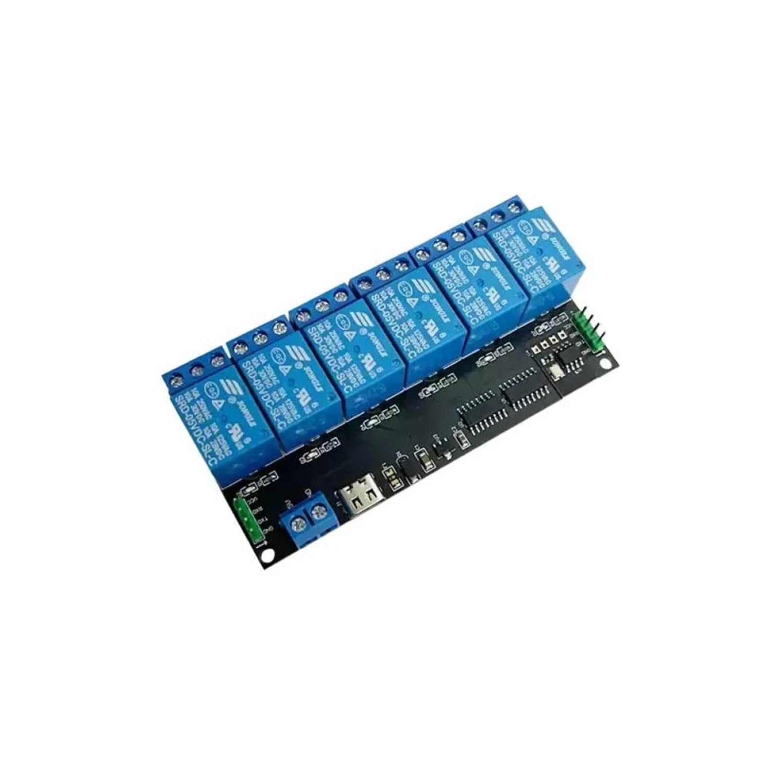 Modulo relè PLC Scheda di controllo modulo relè a 6 canali porta seriale TTL Autobloccante/Interblocco/Jog 5V