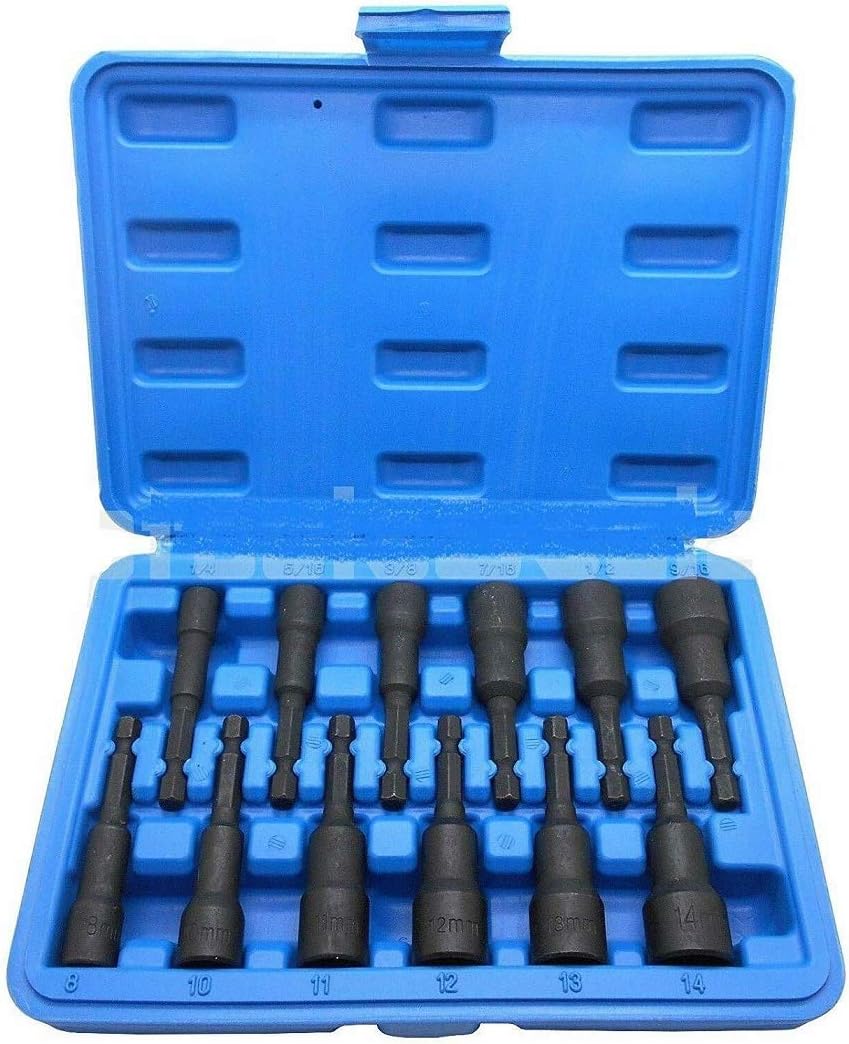 Magnetic Nut Setter Metric & SAE Master 12 pc. Set CR-V Black Finish Power Driver
