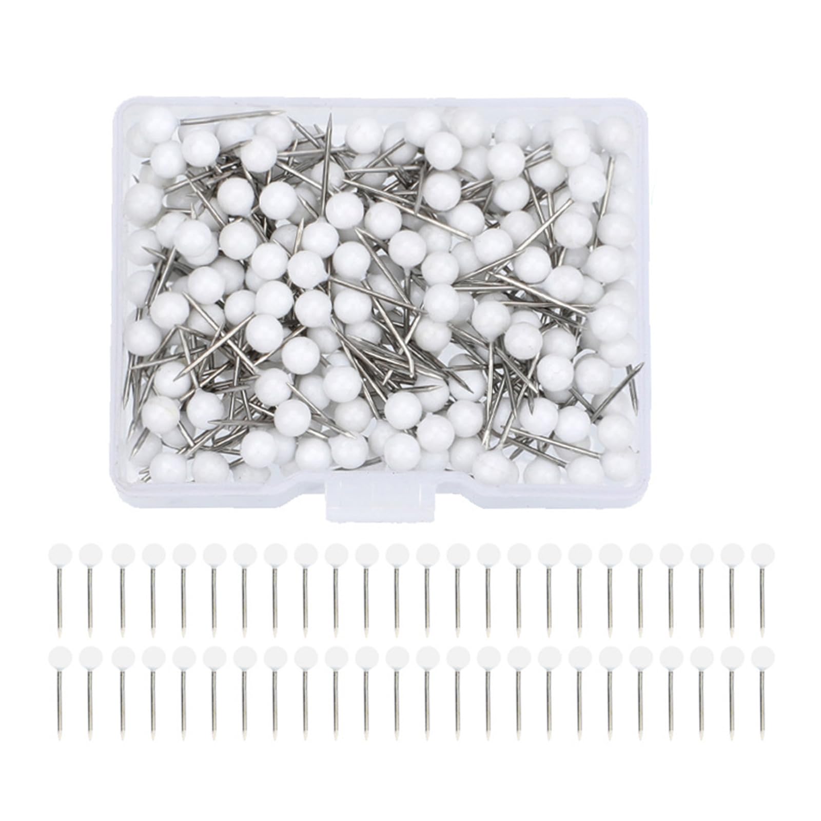 20-380Pcs Decorative Pushpins Cork Board Tacks Beads Head Map Pins Heart Pushpins Flat Round Push Pin for Bulletin Board Thumbtacks
