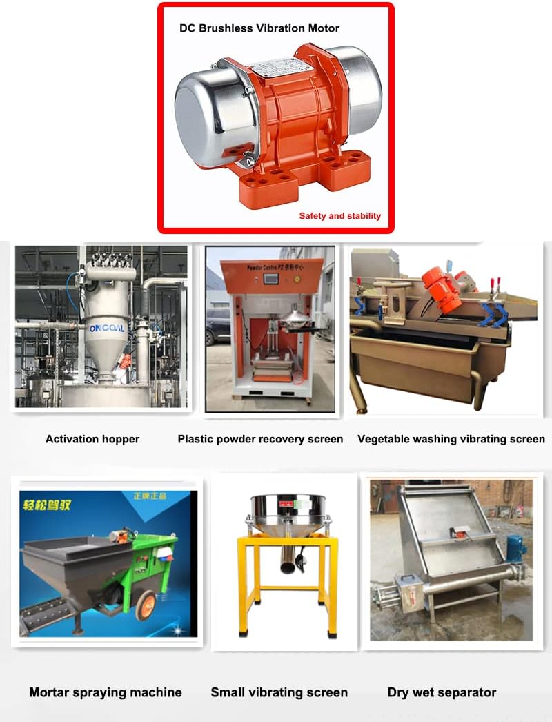 60 70 80 W 24V DC Brushless Vibrating Motor with Speed Regulator BLDC Electric Vibrator Engine Vehicle Battery Vibrator - (Speed(RPM): Power 60W, Voltage(V): 24V)