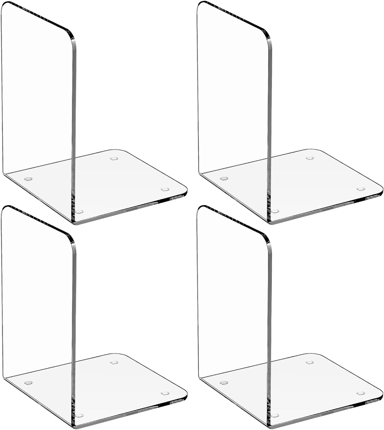 MaxGear Bookends Acrylic Book Ends Clear Book Ends for