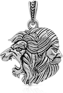 Pure 925 Shivaji Maharaj Lion Silver Pendant | Anti-Tarnish Chhatrapati Shivaji Locket in Silver Finish | Cultural Heritage Warrior Gifts for Men | Strong Historic Locket