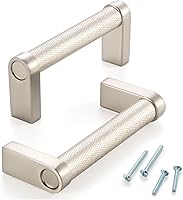 Vista 55 de Paquete de 5 tiradores de gabinete de 3–3/4 pulgadas estriado en negro y oro, manijas de gabinete mate en negro y oro cepillado AP1311, herrajes