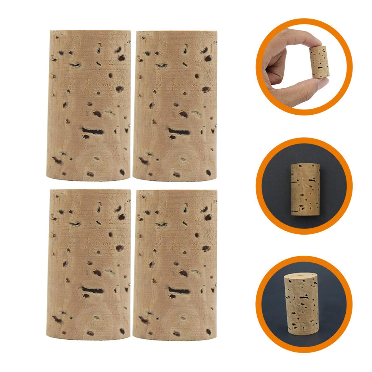 Genérico 4 Tapones de Corcho Accesorios Fáciles de Desmontar para Flauta Travesera Que Protegen la Cabeza del Instrumento de Viento