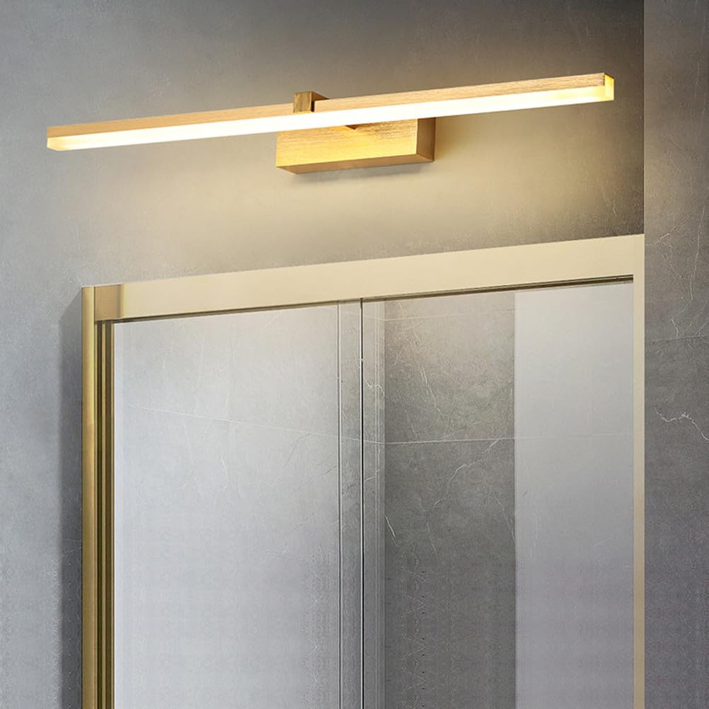 LED Moderno Lampada da bagno 60 CM 12W Bianco neutro 4000K d'oro Lampada a specchio Impermeabile Luce per il trucco Bagno Armadio a specchio lampada a muro Luce dell'immagine