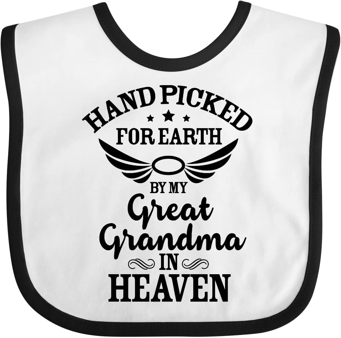 inktastic Handpicked for Earth By My Great Grandma in Heaven Baby Bib