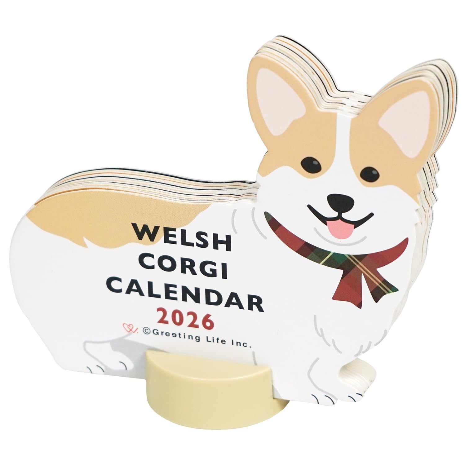 GreetingLife 2026 Welsh Corgi Die Cut Calendar C-1712-ET