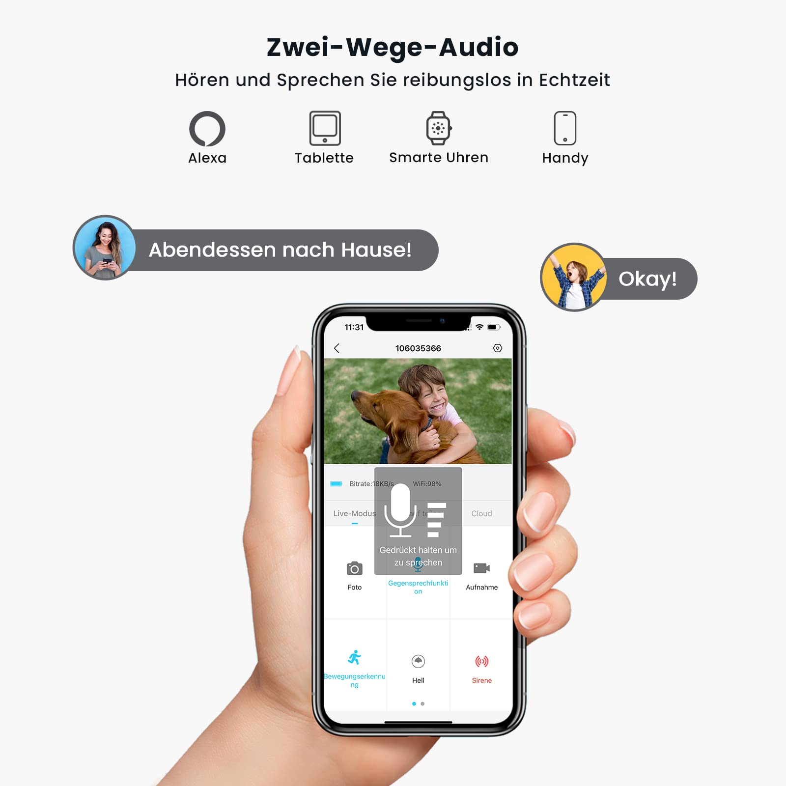 ieGeek 5MP Überwachungskamera Aussen Akku, PTZ Überwachungskamera Aussen WLAN mit Solarpanel,PIR-Bewegungsmelder, 30M Farbige Nachtsicht, Zwei-Wege-Audio, 2.4GHZ WiFi, 4DBi WLAN-Antenne,Alexa Kamera | 30m Farbnachtsicht, PIR-Bewegungsmelder, Zwei-Wege-Aud