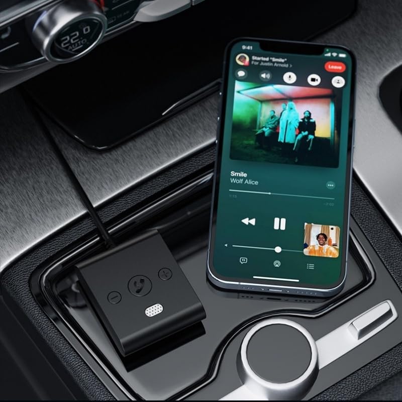 Bluetooth 5.4 Car Kit AUX Audio Receiver 3,5 mm USB U-Disk Stereo Wireless Audio Adapter z mikrofonem, rozmowy głośnomówiące, nawigacja, muzyka