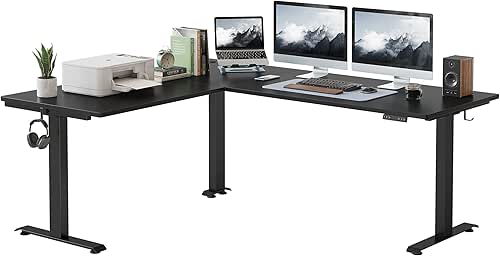 FEZIBO 75 Inches, Supports Over 300lbs, Large L Shaped Standing