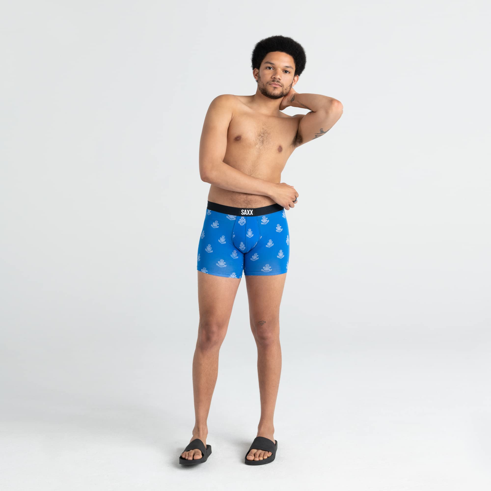 Saxx Underwear Herrenunterwäsche - Vibe Boxershorts mit integriertem Ballpark Pouch-Unterstützung – Unterwäsche für Herren – 2er Packung, Core