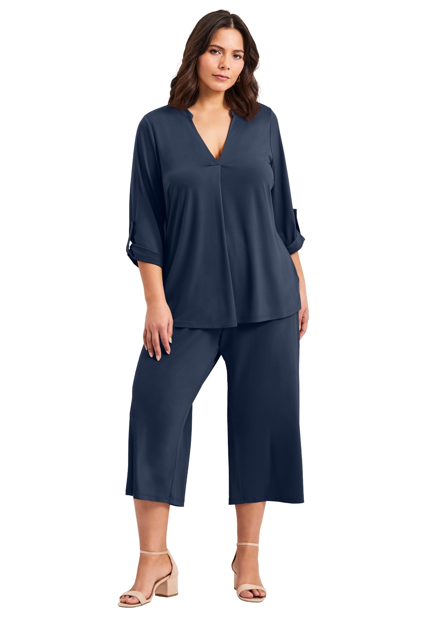 Avenue Womens Plus Size Audrey Crop Pant