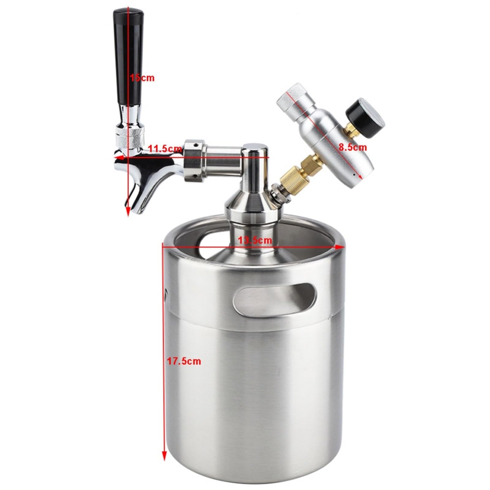 Beczka na piwo 2-litrowy kran pod ciśnieniem Domowe piwowarstwo Dozownik piwa Growler Mini Beer Keg System Domowe Piwowarstwo