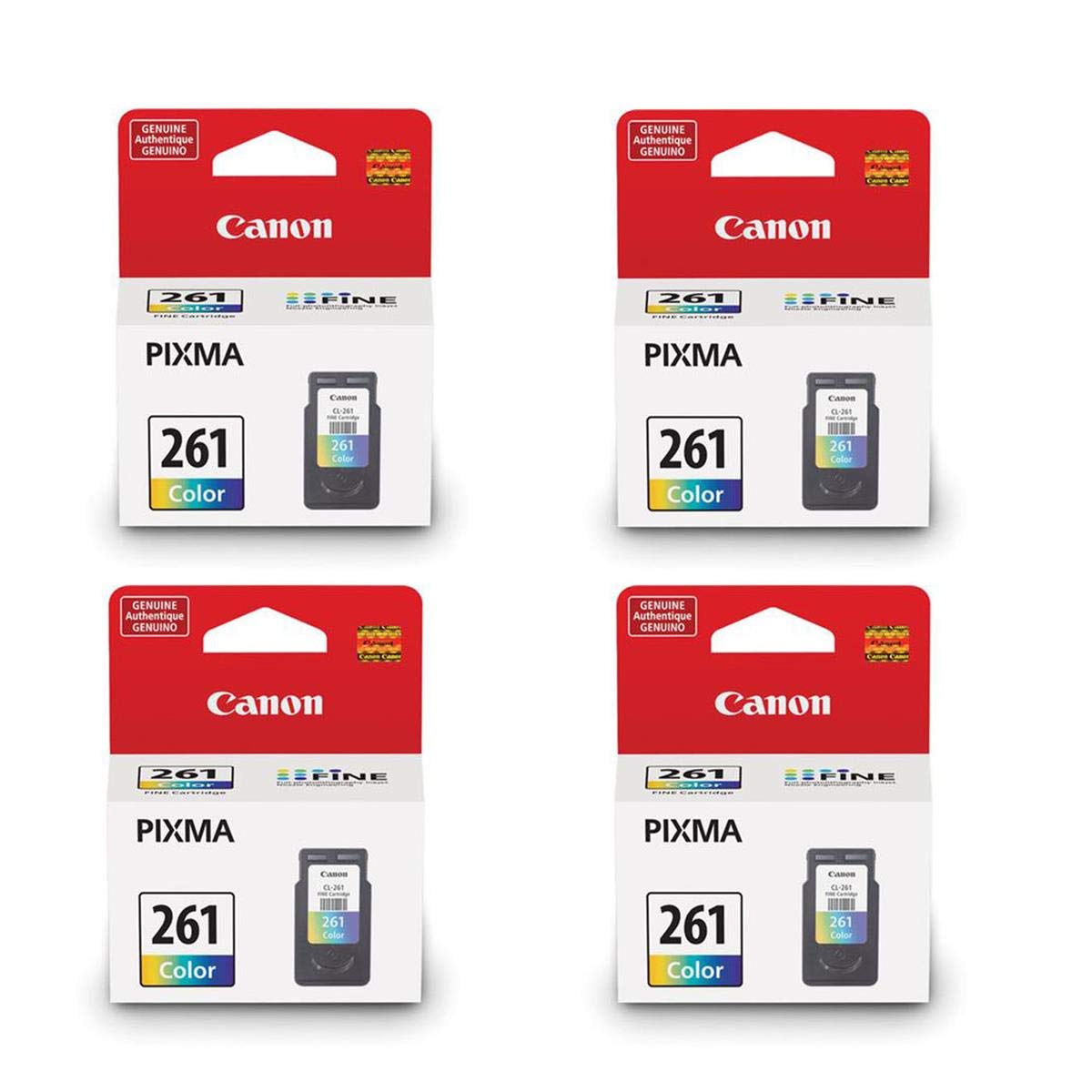 Amazon.com: Canon 4 Pack CL-261 Color Ink Cartridge for PIXMA