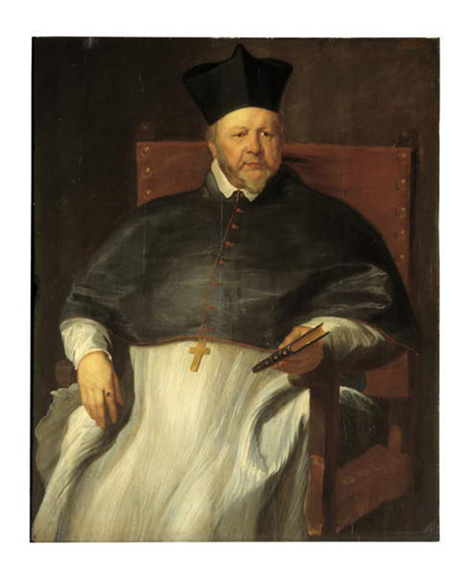 SERENDIPITP Abstract Painting Mural Print Picture Wall Decor Painting Portrait of Jan Malderus Bishop of Antwerp by Van Dyck Vintage Wall Artwork for Home Decor 60x90cm