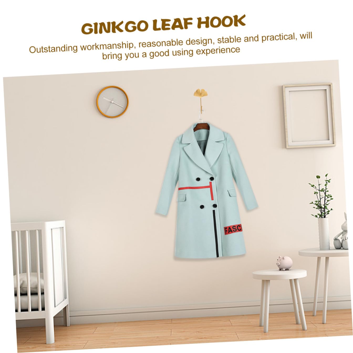 Cabilock 6piezas Ganchos Adhesivos Forma De Dorada Unidades Para Colgar Toallas y Objetos La Pared Para Baño Cocina y Sala De Estar Resistentes y Fáciles De Usar