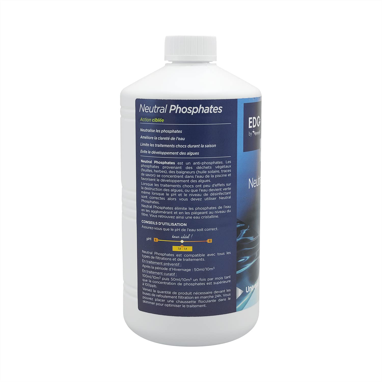 EDG Premium Neutral PHOSPHATES Liquide - 1L | Elimine des Phosphates + 10 Tests HPS OFFERTS 6 en 1
