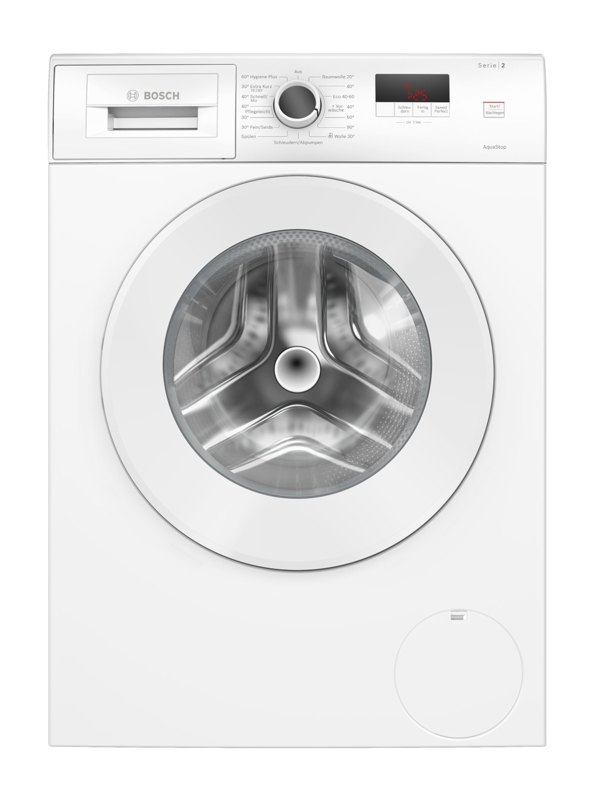 Bosch WGE02471 – Serie 2 Frontlader Waschmaschine, 7 kg, 1400 U/min, Weiß
