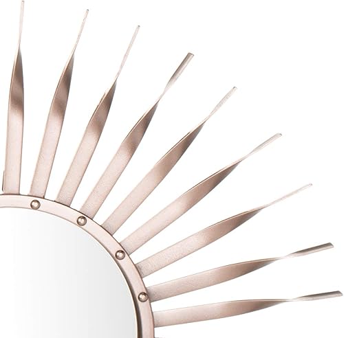 Miniatura 4 de SAFAVIEH Home Marlene - Espejo decorativo decorativo con diseño de rayos solares de oro rosa de 28 pulgadas