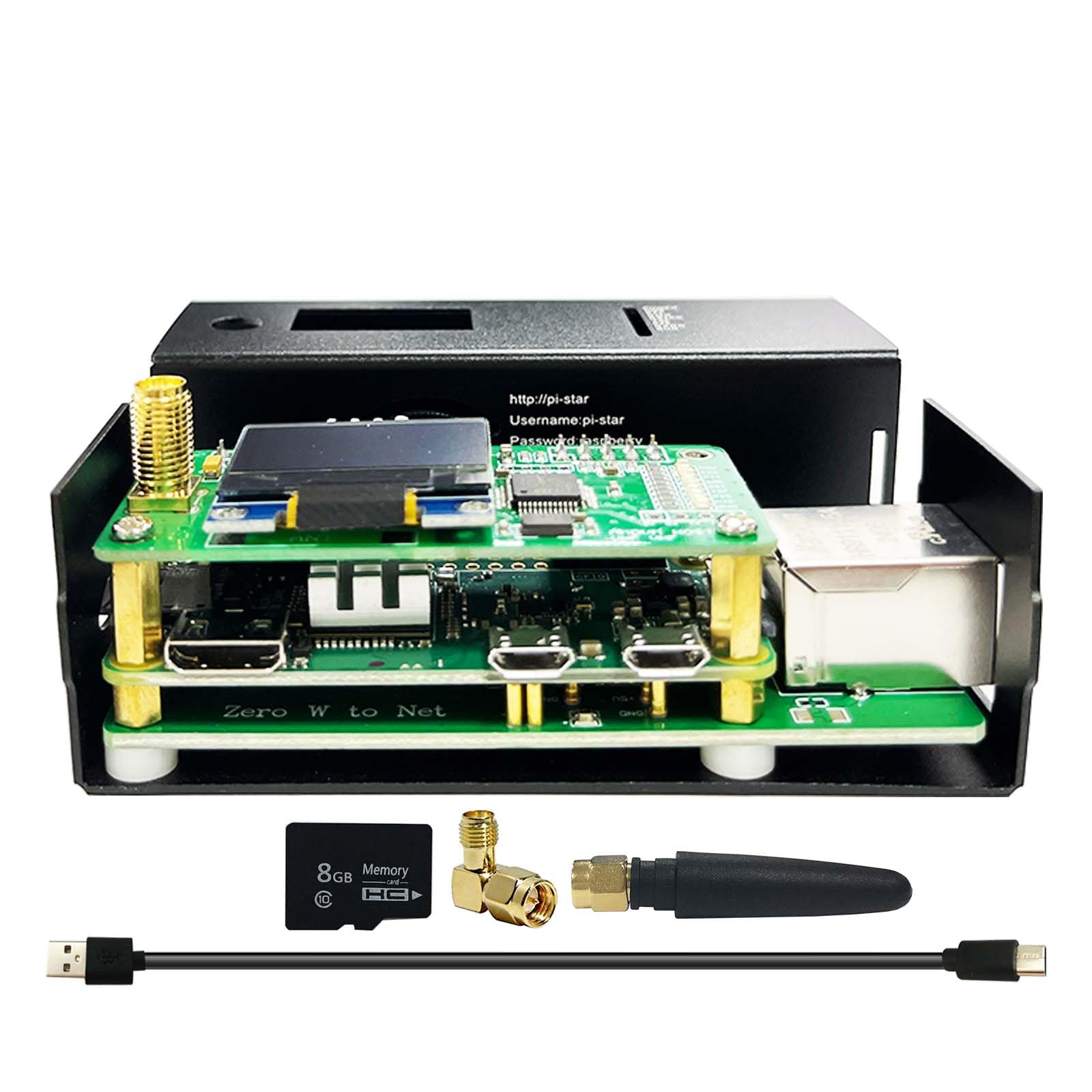 MM100 Dmr Hotspot avec port WiFi Ethernet Voice Modem Raspberry Pi Zero W Dstar Ysf C4fm Two Colors OLED Screen