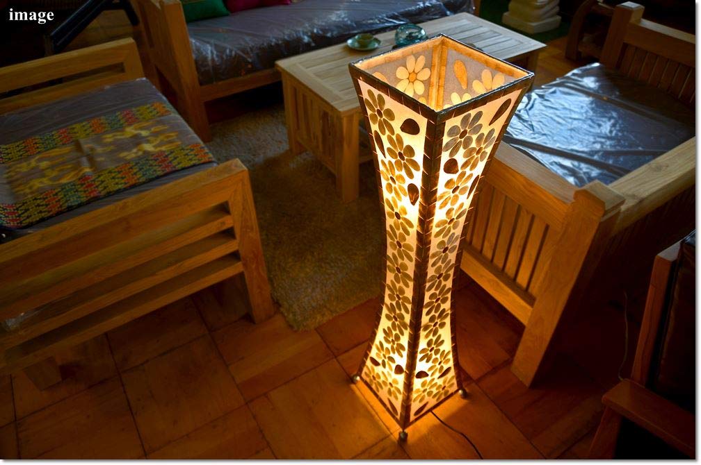 Amazon.co.jp : MANJA SLA-0025-GB アジアン照明 レジン シェル フロア