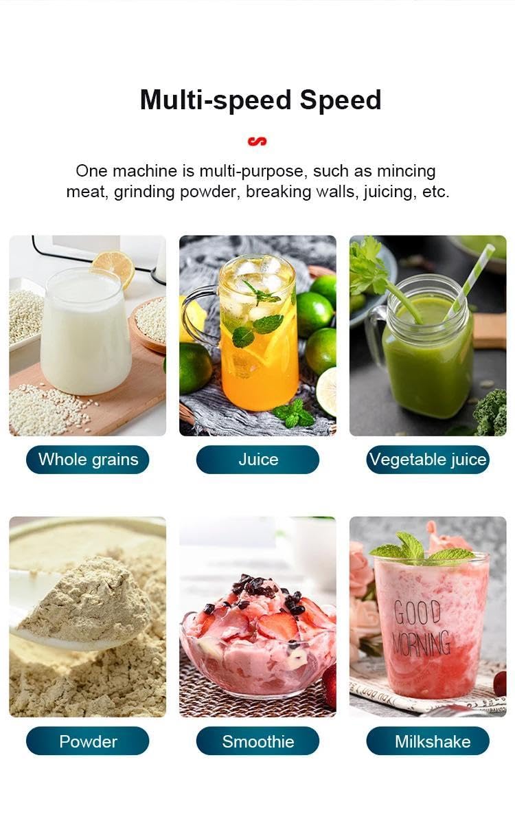 900W 2-En-1 Blender Mixeur Multifonctions, 2L Blender Smoothie Professionnel avec 2 Bol, Mise à Niveau Moteur,6 Lames en Inox,15 Réglages Vitesse,pour Smoothies, Shakes, Aliments (2-En-1 Blender)