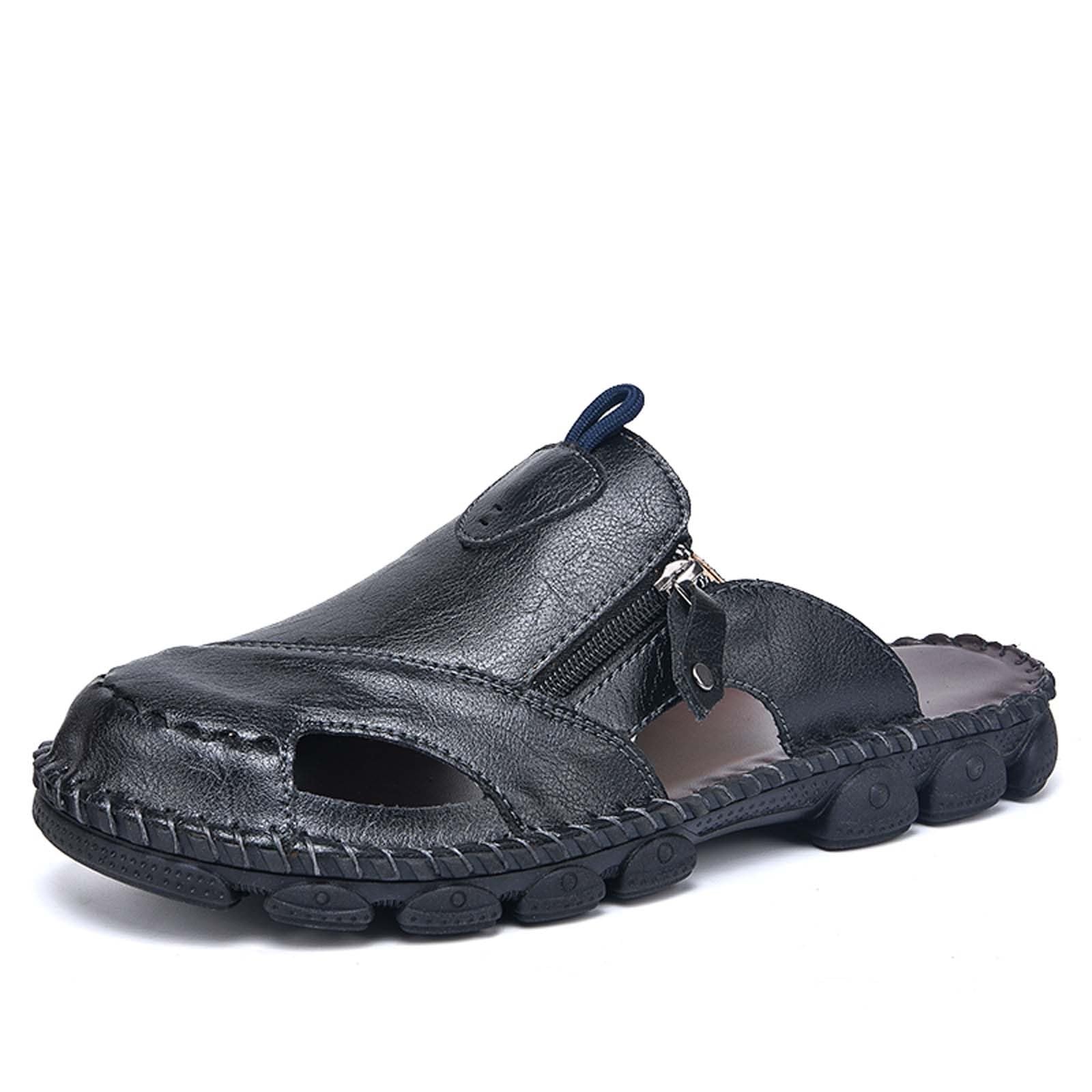 Sandalias Trekking Hombre Suela de Goma Malla Transpirable con Bandas Ajustables Talla Grande Zapatillas Deportivas Playa Abiertas Punta Cerrada Chancla Zapatilla Calzado Antideslizante Comodo