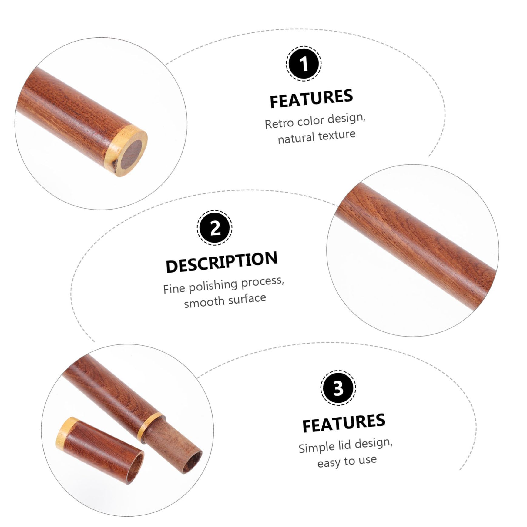 TOPBATHY 8 Stck Räucherstäbchen Halter aus Holz mit Verschlussdeckel Kompakte Aufbewahrung für Duftstäbchen Langlebige Holzröhre mit Feiner Maserung Sicherer Incense Stick Storage