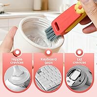 Vista 3 de Cepillo de limpieza de tapa de taza 3 en 1, cepillo multifuncional para tapa de botella 2025, cepillo de limpieza de grietas, herramientas