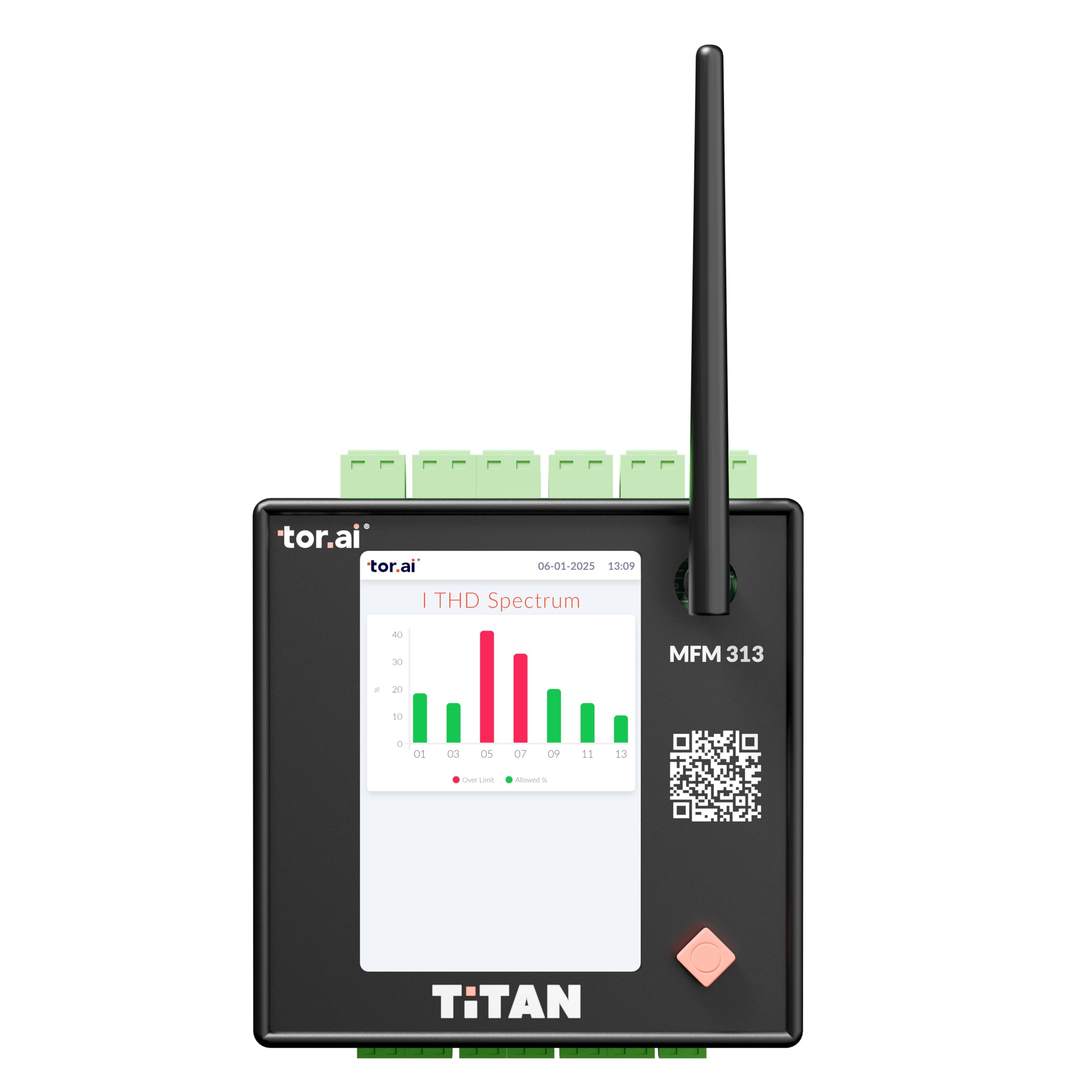 Tor Titan 313 | 3 Phase Multifunction Energy Meter | Color TFT display | with WiFi, BLE & IOs | RS485 Modbus | 0.5S Accuracy | Free EMS web & mobile app-image-16