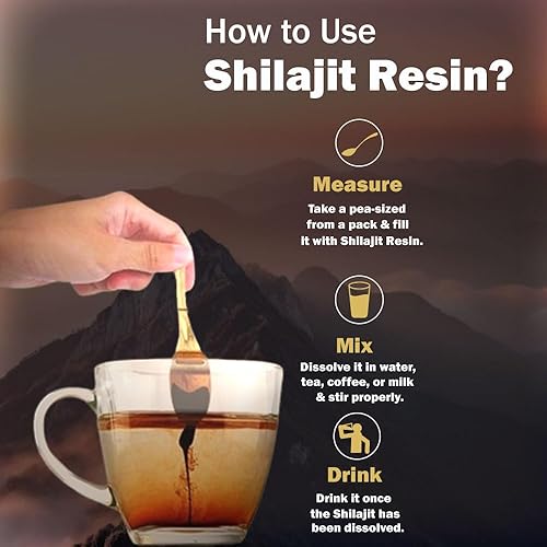 Miniatura 6 de Resina Shilajit pura del Himalaya  Grado dorado de 800 mg  85+ oligominerales y 75% ácido fúlvico  Apoya la energía, la resistencia y la salud