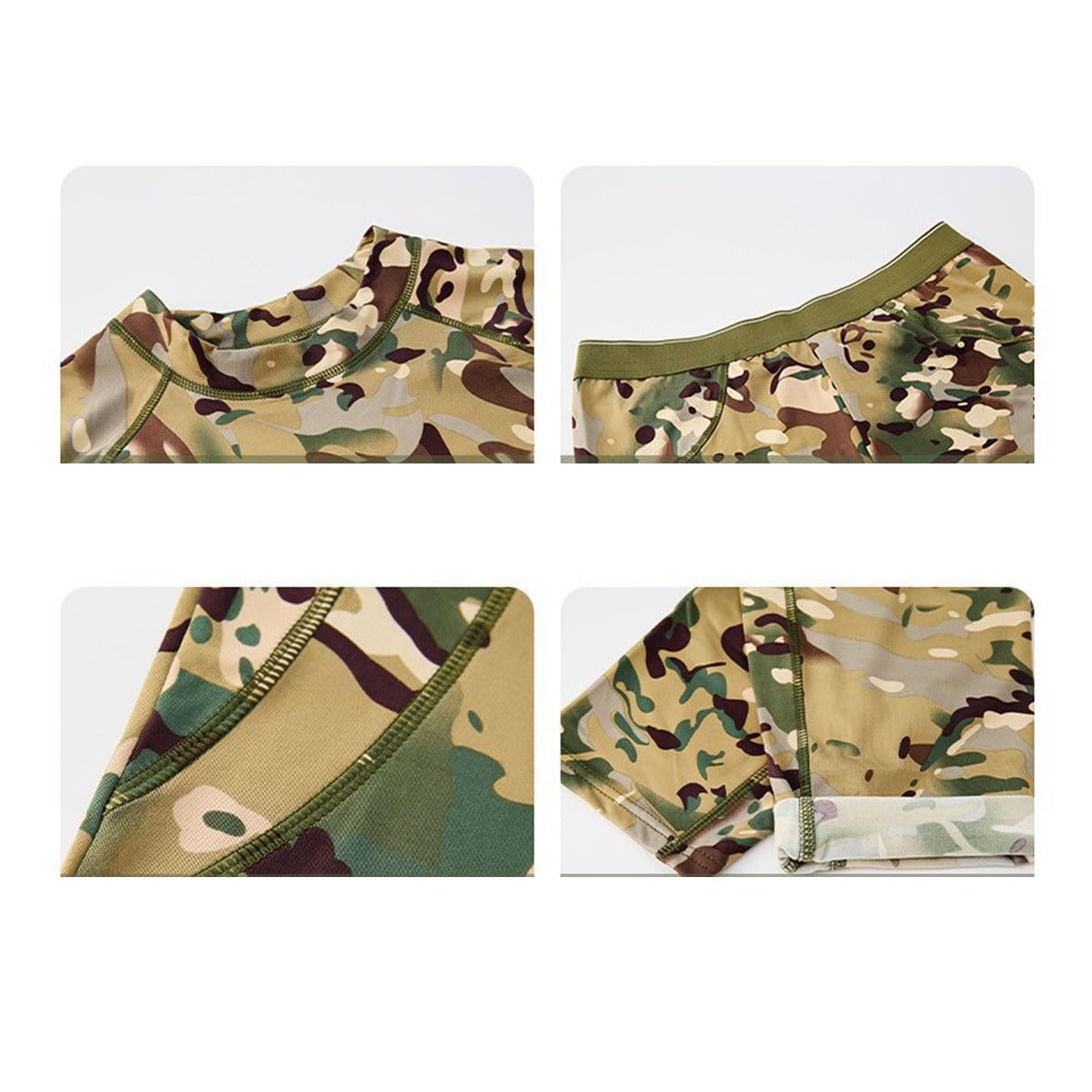 VZXATYOP Outdoor Sports Tactical Camouflage Tactical Underwear Set for Men Fitness Running & Cycling Kombinezon Polar Functional Training Set