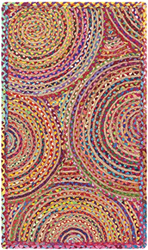 Tapete decorativo SAFAVIEH 2' x 3' rojo y multicolor