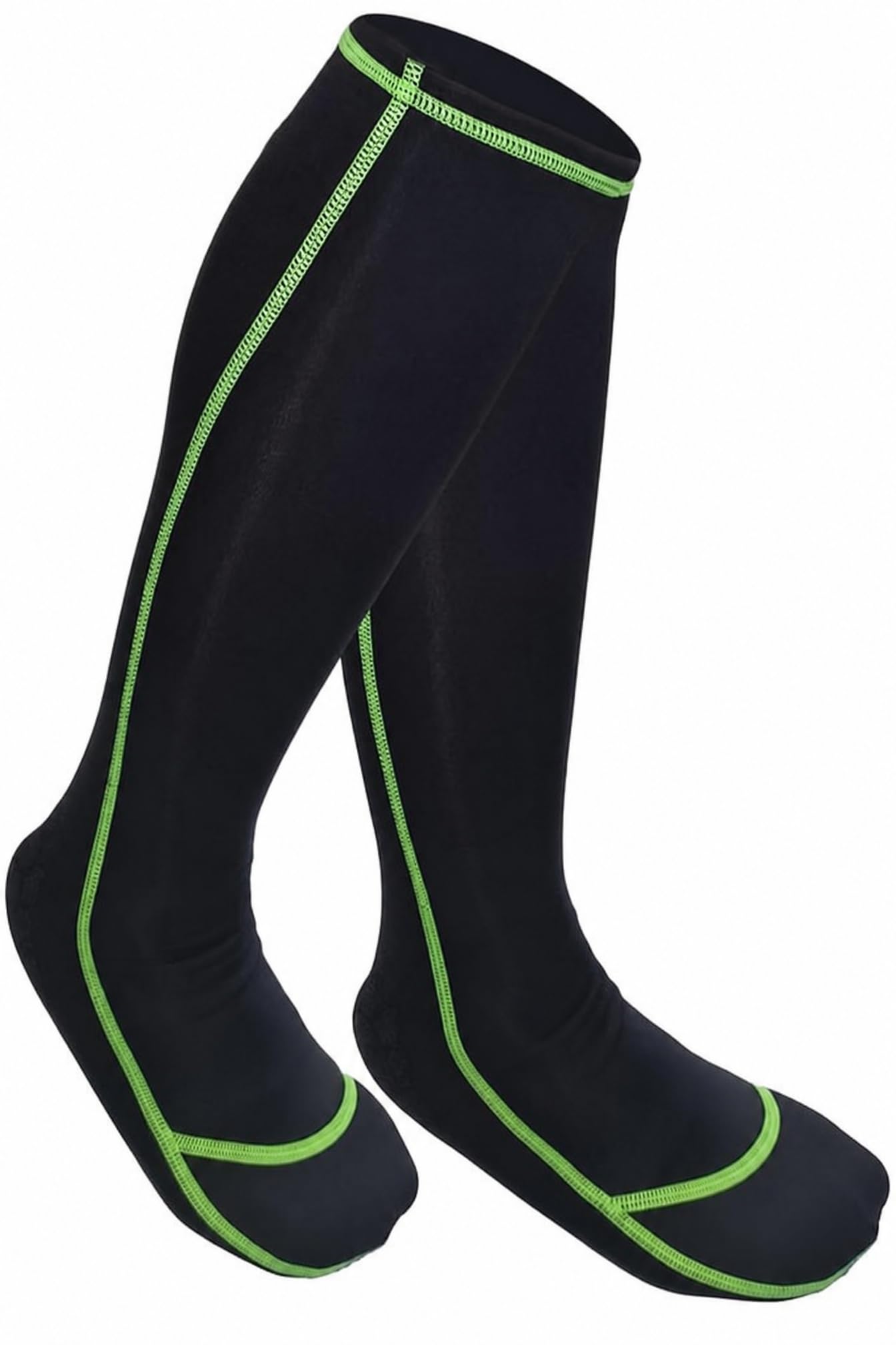 Riverruns Frictionless Wading Socks, Lightweight Wet-Suit Wader Socks for Men and Women Outdoor Fishing, Surfing, Wakeboarding. (Black, XXL)