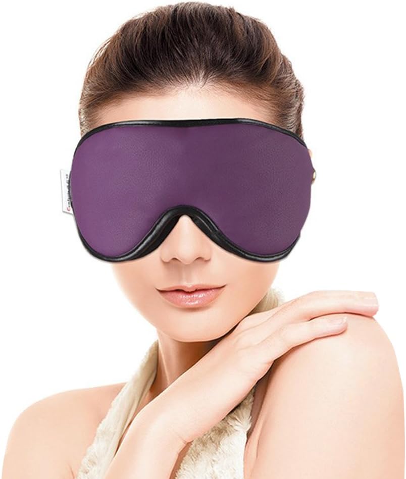 Heating Sleeping Mask 3D Eye-Shade Beneficial USB Far Infrared Hot Compress to Relieve Dry Tired Puffy Eyes Aromatherapy Eyes Massager with Compression Vibration